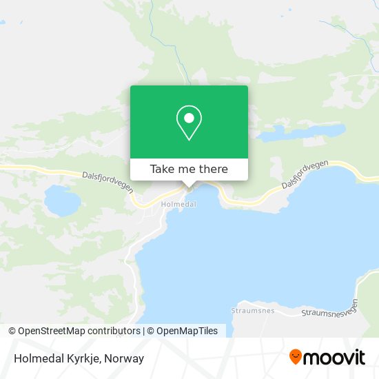 Holmedal Kyrkje map