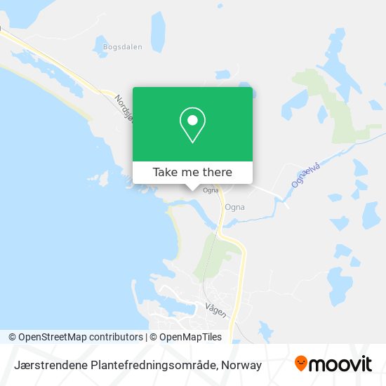 Jærstrendene Plantefredningsområde map