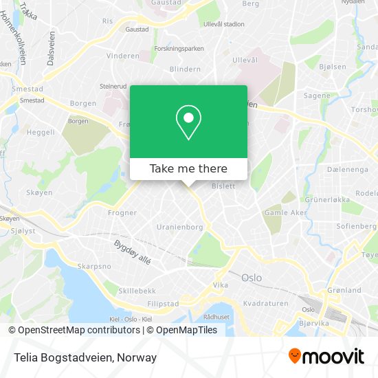 Telia Bogstadveien map