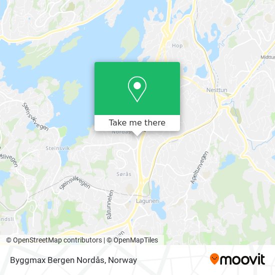 Byggmax Bergen Nordås map