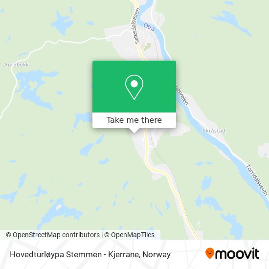 Hovedturløypa Stemmen - Kjerrane map