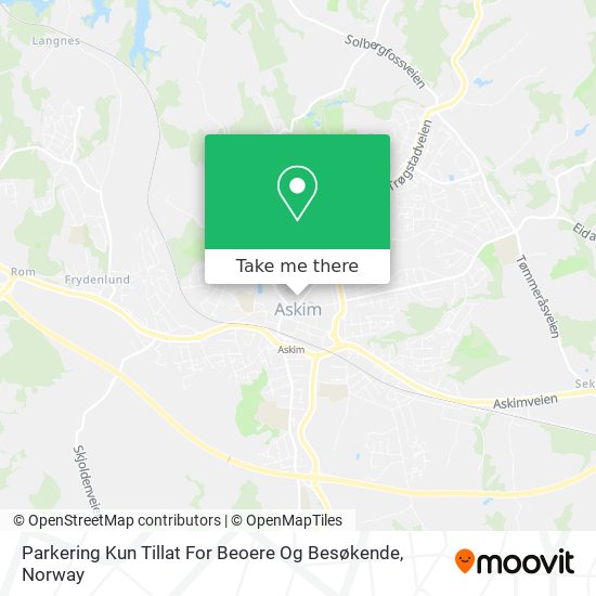 Parkering Kun Tillat For Beoere Og Besøkende map