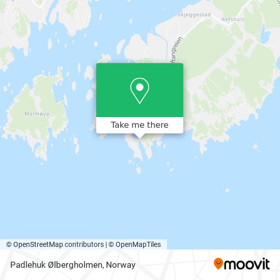 Padlehuk Ølbergholmen map