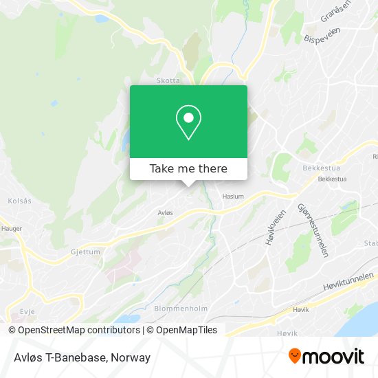 Avløs T-Banebase map