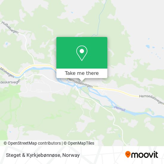 Steget & Kyrkjebønnøse map