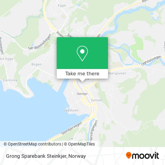 Grong Sparebank Steinkjer map