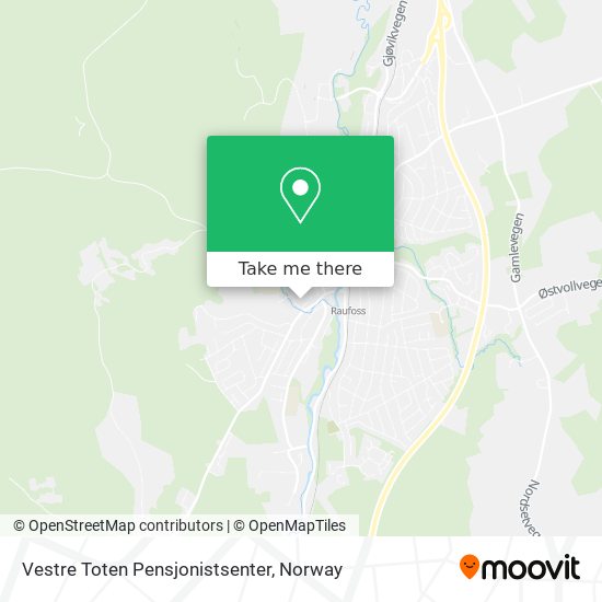Vestre Toten Pensjonistsenter map