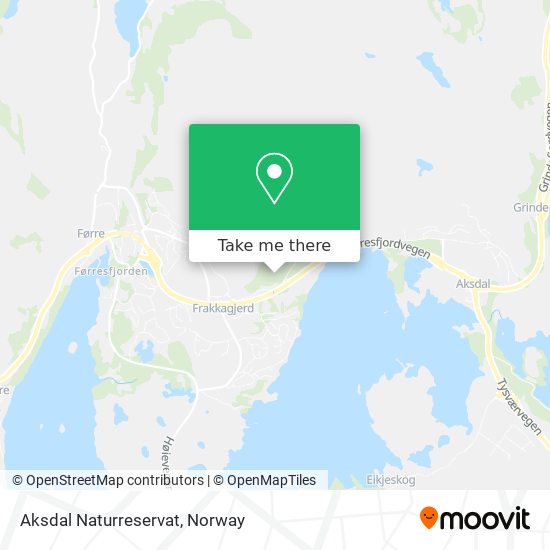 Aksdal Naturreservat map