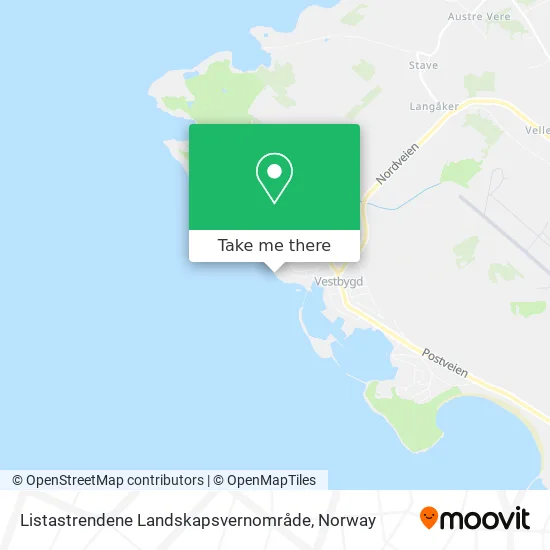 Listastrendene Landskapsvernområde map