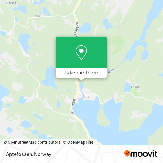 Åptefossen map