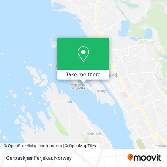Garpaskjær Ferjekai map