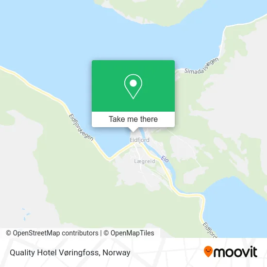 Quality Hotel Vøringfoss map
