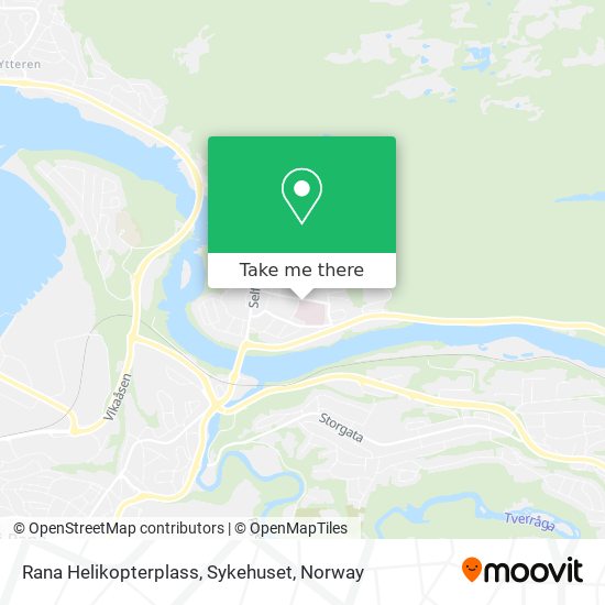 Rana Helikopterplass, Sykehuset map