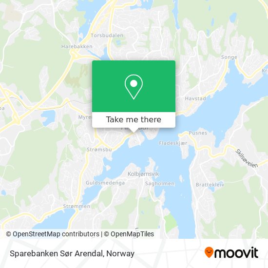 Sparebanken Sør Arendal map