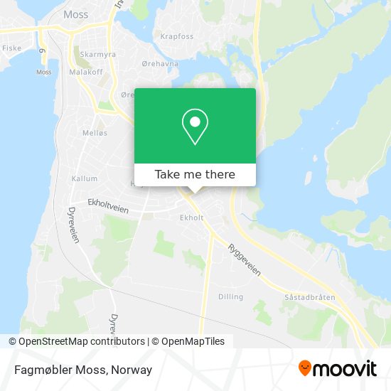 Fagmøbler Moss map