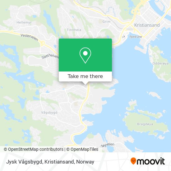 Jysk Vågsbygd, Kristiansand map