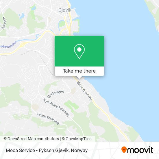 Meca Service - Fyksen Gjøvik map