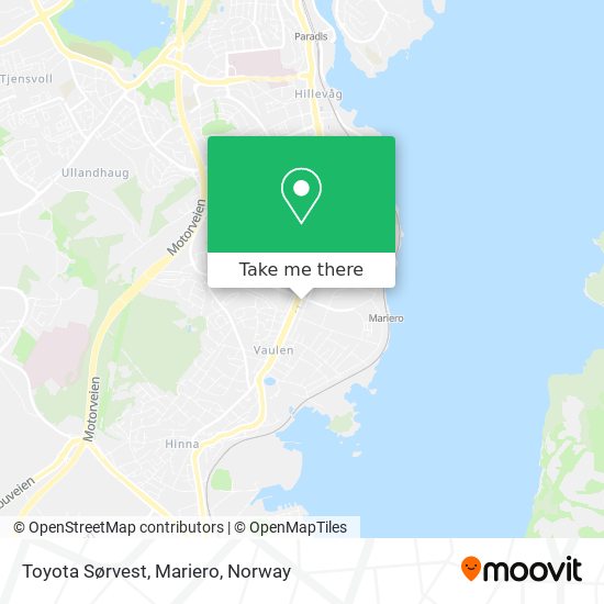 Toyota Sørvest, Mariero map