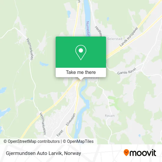 Gjermundsen Auto Larvik map