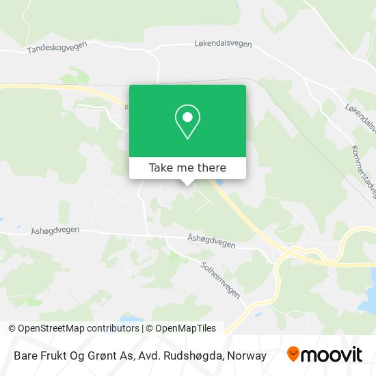 Bare Frukt Og Grønt As, Avd. Rudshøgda map