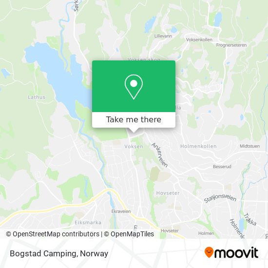 Bogstad Camping map