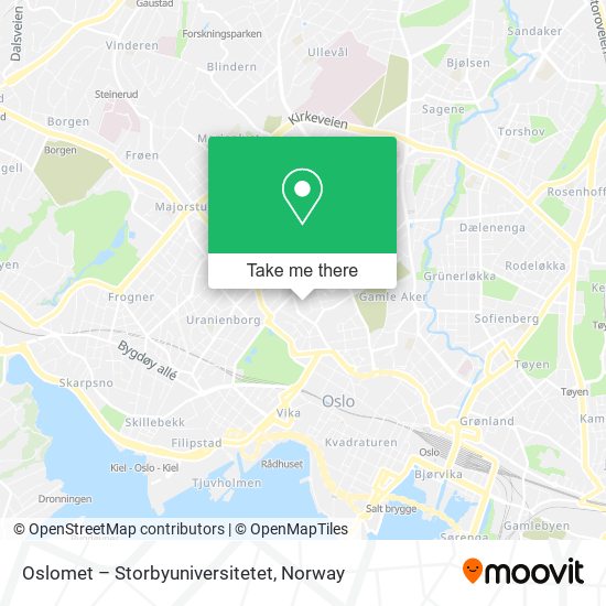 Oslomet – Storbyuniversitetet map