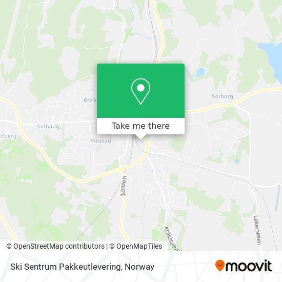 Ski Sentrum Pakkeutlevering map