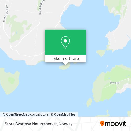 Store Svartøya Naturreservat map