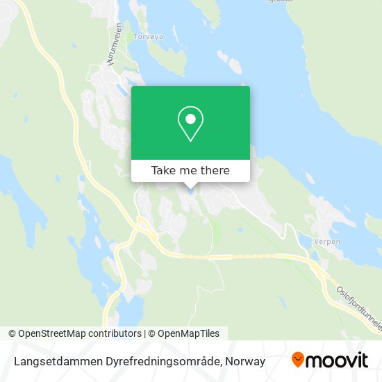 Langsetdammen Dyrefredningsområde map