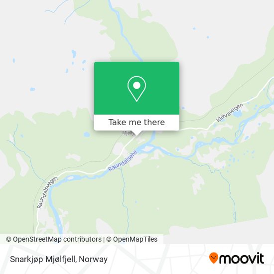 Snarkjøp Mjølfjell map