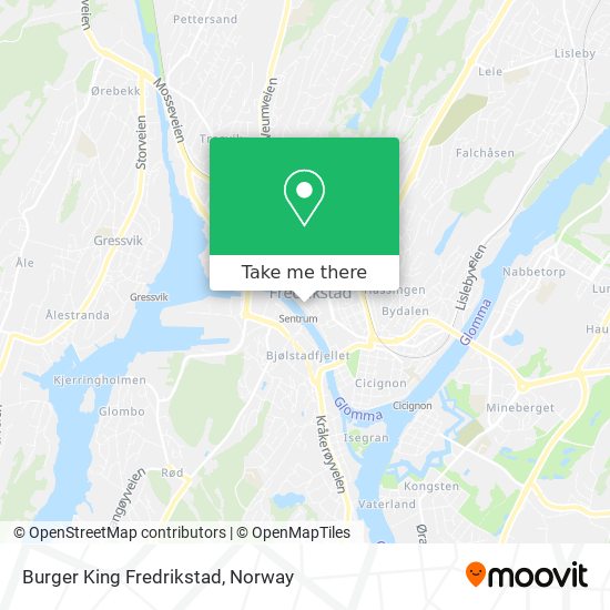 Burger King Fredrikstad map