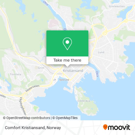 Comfort Kristiansand map