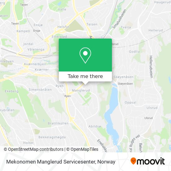 Mekonomen Manglerud Servicesenter map