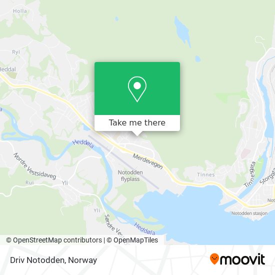 Driv Notodden map