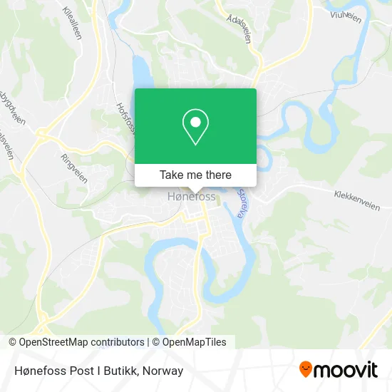 Hønefoss Post I Butikk map