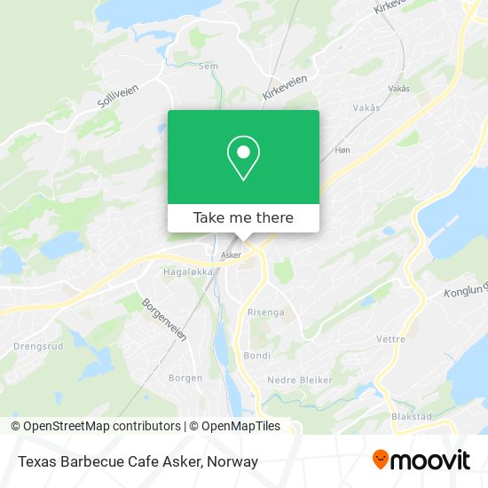 Texas Barbecue Cafe Asker map
