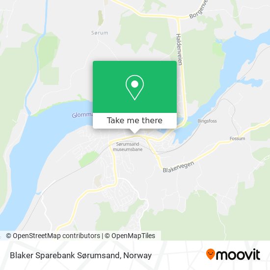 Blaker Sparebank Sørumsand map