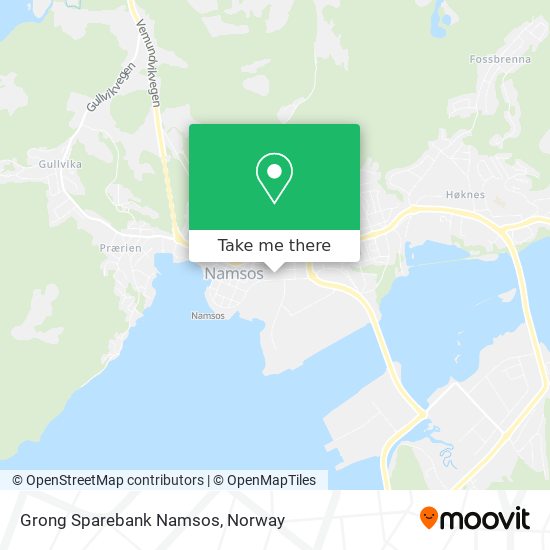 Grong Sparebank Namsos map