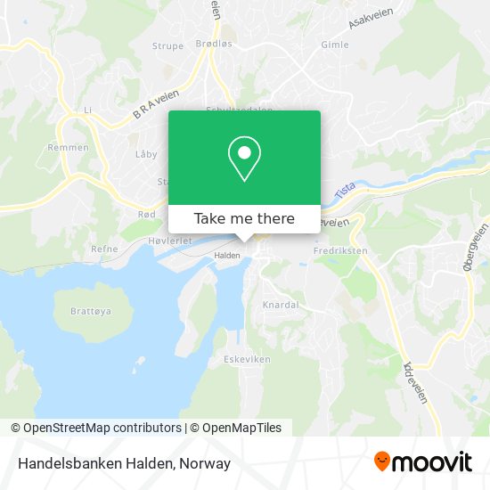 Handelsbanken Halden map