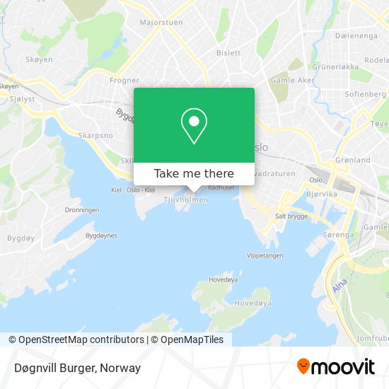 Døgnvill Burger map