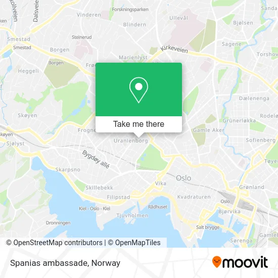 Spanias ambassade map