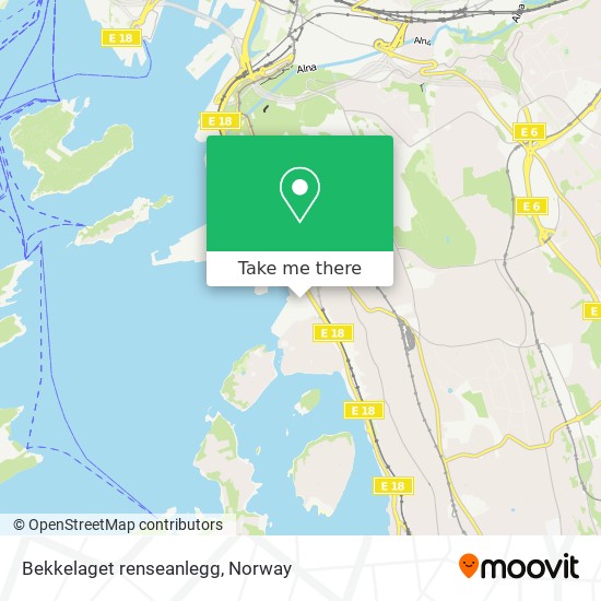 Bekkelaget renseanlegg map