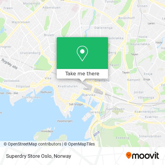 Superdry Store Oslo map