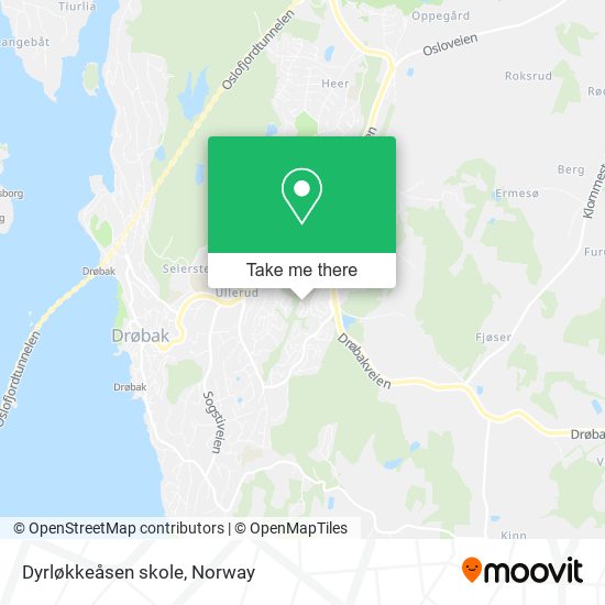 Dyrløkkeåsen skole map