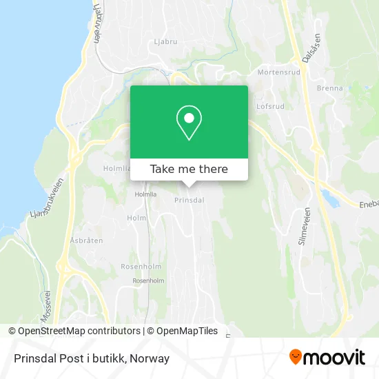 Prinsdal Post i butikk map