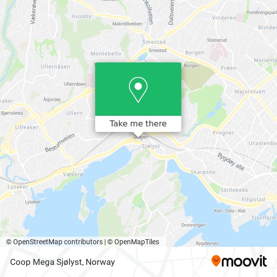 Coop Mega Sjølyst map