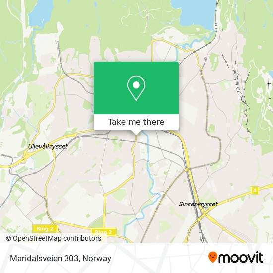 Maridalsveien 303 map