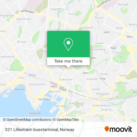 321 Lillestrøm bussterminal map