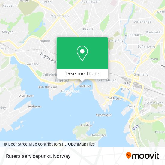 Ruters servicepunkt map