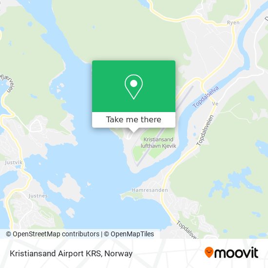 Kristiansand Airport KRS map